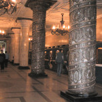 The ornate Abtoba Metro station in St. Petersburg